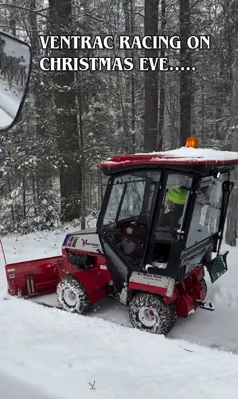 Billy Goat Landscaping's compact tractors staged for winter snow service